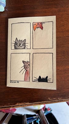 biglietti auguri avita dipinti a mano